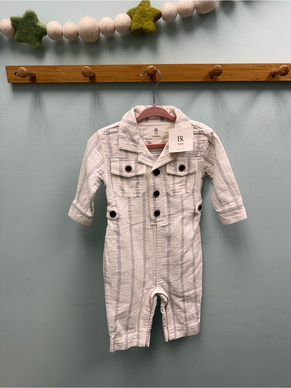 NWT Banana Republic Baby Cream Jacket with Blue Stripes